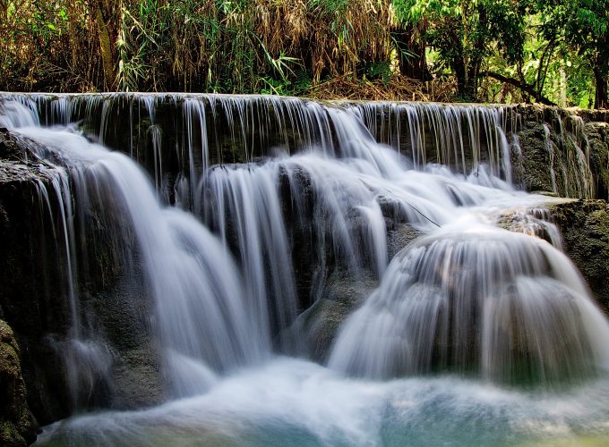 Wallpaper Kuang Si Falls, Waterfall, Laos, 5K, Travel 5900116369